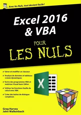 Couverture du produit · Excel 2016 et VBA pour les Nuls mégapoche