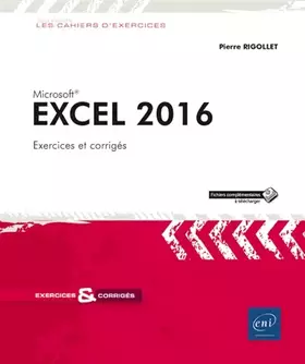 Couverture du produit · Excel 2016