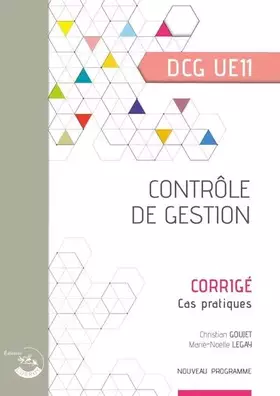 Couverture du produit · Contrôle de gestion - Corrigé: UE 11 du DCG