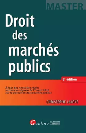 Couverture du produit · Droit des marchés publics