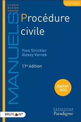 Couverture du produit · Procédure civile