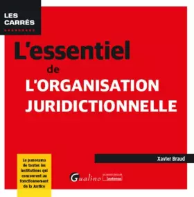 Couverture du produit · L'essentiel de l'organisation juridictionnelle