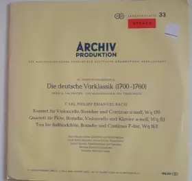 Couverture du produit · Die deutsche Vorklassik (1700-1760)