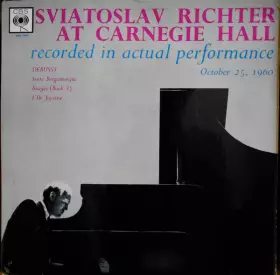 Couverture du produit · Sviatoslav Richter At Carnegie Hall - October 25, 1960