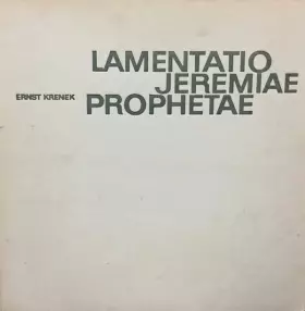 Couverture du produit · Lamentatio Jeremiae Prophetae
