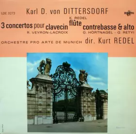 Couverture du produit · Three Concerti, Harpsichord, Flute, Double Bass &​ Viola 