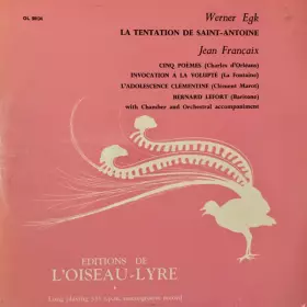 Couverture du produit · La Tentation De Saint-Antoine / Cinq Poèmes / Invocation À La Volupté / L'Adolescence Clémentine