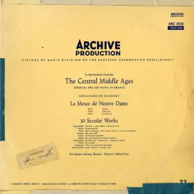 Couverture du produit · La Messe de Nostre Dame / 10 Secular Works