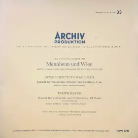 Couverture du produit · Konzert Für Violoncello, Streicher Und Continuo A-Dur / Konzert Für Violoncello Und Orchester A-Dur Op. 101 D-Dur (Originalfass
