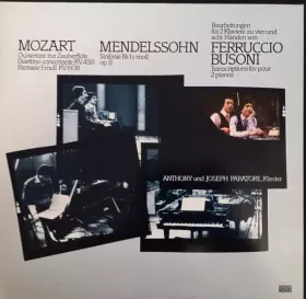 Couverture du produit · Mozart Ouvertüre Zur Zauberflöte - Duettino Concertante KV 459 - Fantasie F-moll KV 608 Mendelssohn Sinfonie Nr.1 C-moll Op.11