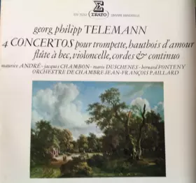 Couverture du produit · 4 Concertos pour trompette, hautbois d'amour, flûte à bec, violoncelle, cordes & continuo