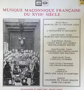 Couverture du produit · Musique Maconnique Francaise Du XVIII Siecle