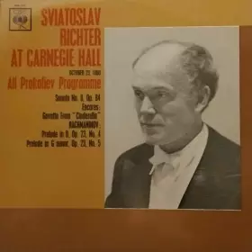 Couverture du produit · At Carnegie Hall - All Prokofiev Program October 23, 1960