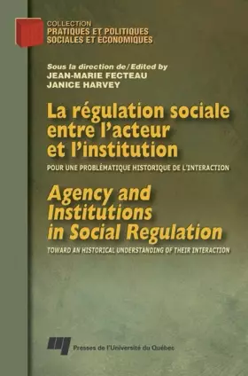 Couverture du produit · REGUTION SOCIALE ENTRE L'ACTEUR ET L'INSTITUTION/AGENCY