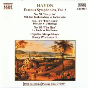 Couverture du produit · Famous Symphonies, Vol 2: No. 94 'Surprise' • No. 101 'The Clock' • No. 83 'The Hen'