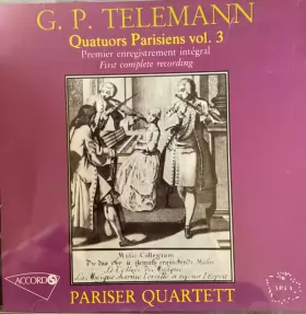 Couverture du produit · G. P. Telemann Quatuors parisiens vol. 3