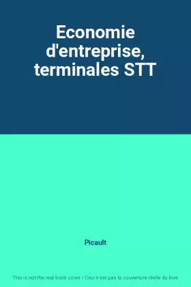 Couverture du produit · Economie d'entreprise, terminales STT