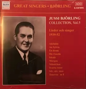 Couverture du produit · Jussi Björling Collection, Vol 5 Lieder och sånger 1939-52