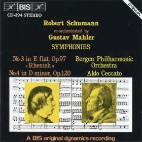 Couverture du produit · Symphonies N°3 In E Flat, Op.97 "Rhenish", N°4 In D Minor, Op.120 - Re-orchestrated by Gustav Mahler