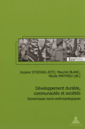 Couverture du produit · Développement durable, communautés et sociétés: Dynamiques socio-anthropologiques: 15