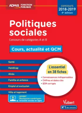 Couverture du produit · Politiques sociales cours actualité et QCM catégories A et B