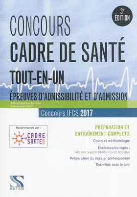 Couverture du produit · Concours cadre de santé tout-en-un 2017