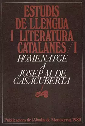 Couverture du produit · Homenatge a Josep M. de Casacuberta, 1