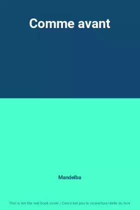 Couverture du produit · Comme avant