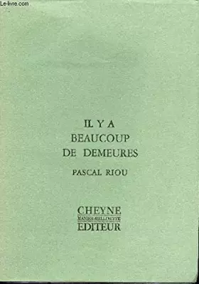 Couverture du produit · Il y a beaucoup de demeures