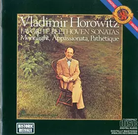 Couverture du produit · vladimir horowitz:Favorite Beethoven Sonatas: NO.14 IN C-SHARP MINOR OP.27,NO.2(MOONLIGHT), NO.8 IN C MINOR,OP.143(PATHETIQUE) 