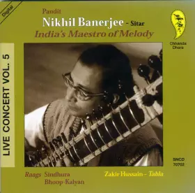 Couverture du produit · Pandit Nikhil Banerjee - India's Maestro of Melody- Live Concert Vol.5