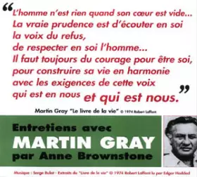 Couverture du produit · Entretiens avec Martin Gray par Anne Brownstone : 1985