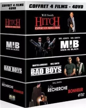 Couverture du produit · Will Smith-Coffret 4 Films : Hitch + MIB + Bad Boys + À la Recherche du Bonheur