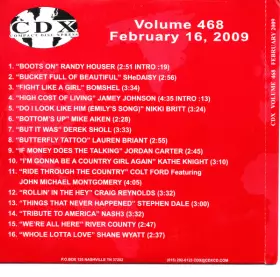 Couverture du produit · CDX Volume 468 February 16, 2009