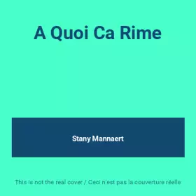 Couverture du produit · A Quoi Ca Rime