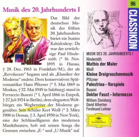 Couverture du produit · Musik Des 20. Jahrhunderts I