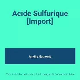 Couverture du produit · Acide Sulfurique [Import]