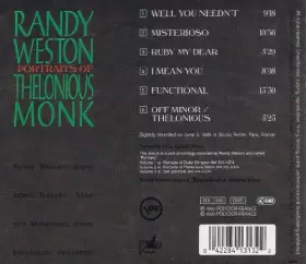 Couverture du produit · Portraits Of Thelonious Monk
