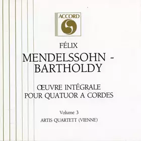 Couverture du produit · Oeuvre Intégrale Pour Quatuor A Cordes - Volume 3