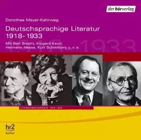 Couverture du produit · Deutschsprachige Literatur 1918-1933 Teil 2 [Import]