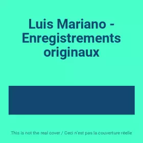 Couverture du produit · Luis Mariano - Enregistrements originaux