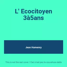 Couverture du produit · L' Ecocitoyen 3à5ans