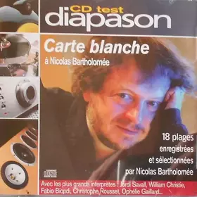 Couverture du produit · Carte Blanche à Nicolas Bartholomée