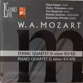 Couverture du produit · String Quartet D Minor KV 421 / Piano Quartet G Minor KV 478