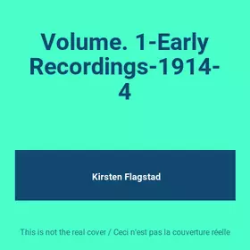 Couverture du produit · Volume. 1-Early Recordings-1914-4