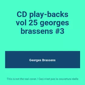 Couverture du produit · CD play-backs vol 25 georges brassens 3