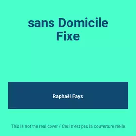 Couverture du produit · sans Domicile Fixe