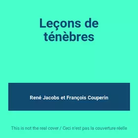 Couverture du produit · Leçons de ténèbres