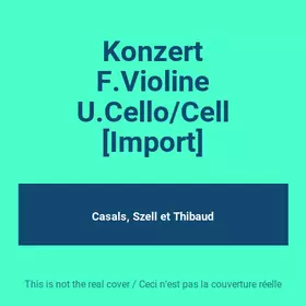 Couverture du produit · Konzert F.Violine U.Cello/Cell [Import]