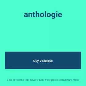 Couverture du produit · anthologie